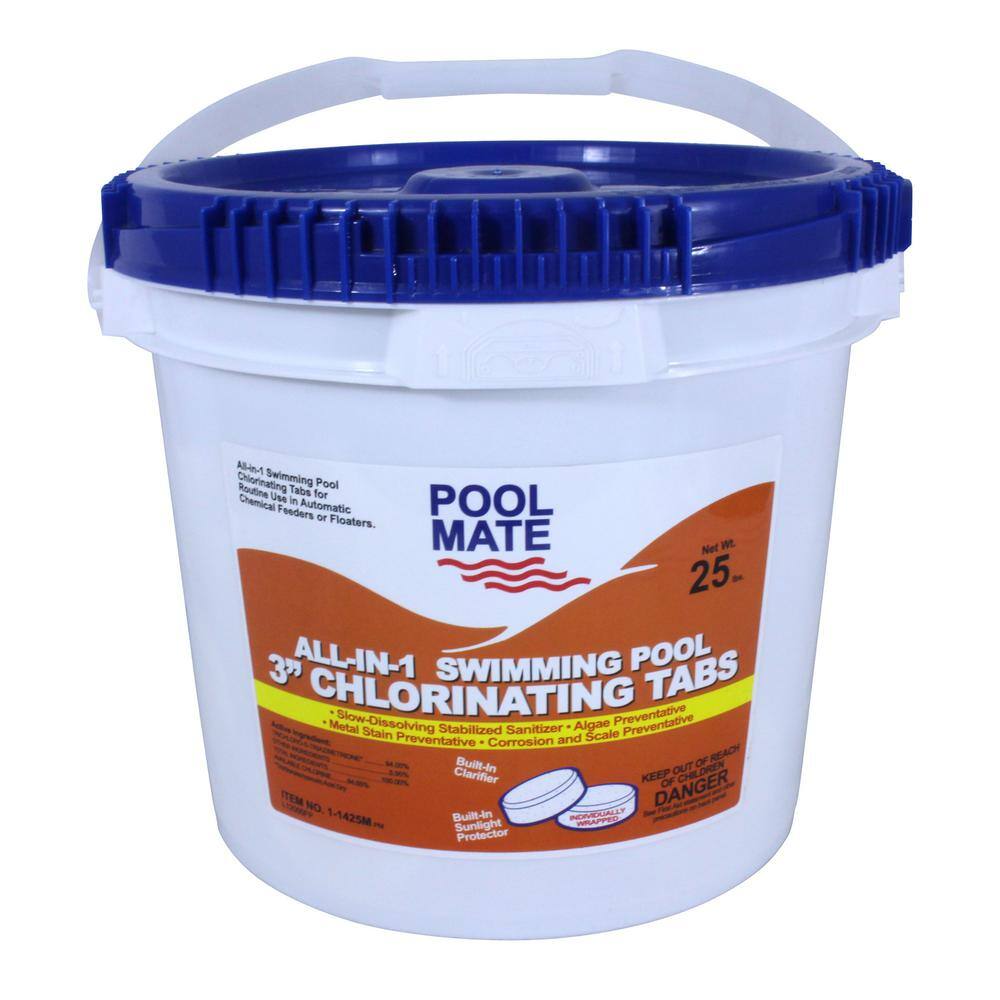 Pool Mate 1-1425M 25 lb. Pool All-in-1 3 in. Chlorinating Tablets