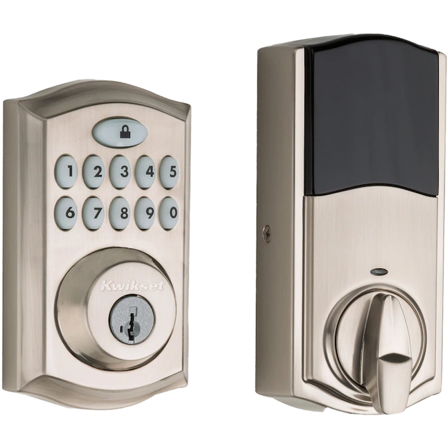 Kwikset  SmartCode 913 Satin Nickel Single Cylinder Electronic Deadbolt Lighted Keypad