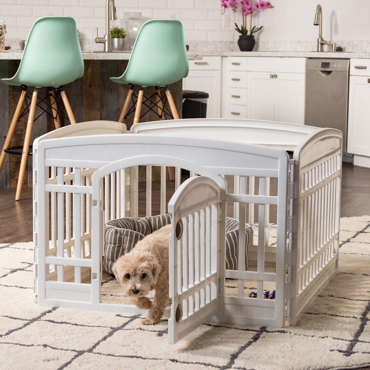 IRIS Exercise Dog Playpen with Door - 4 to 8 Panel Sizes