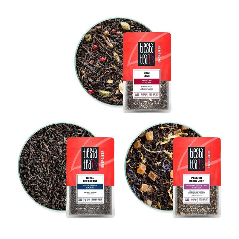 Tiesta Tea. Black Tea Pouch Set. Gift Box. Loose Leaf. 3 Pouches