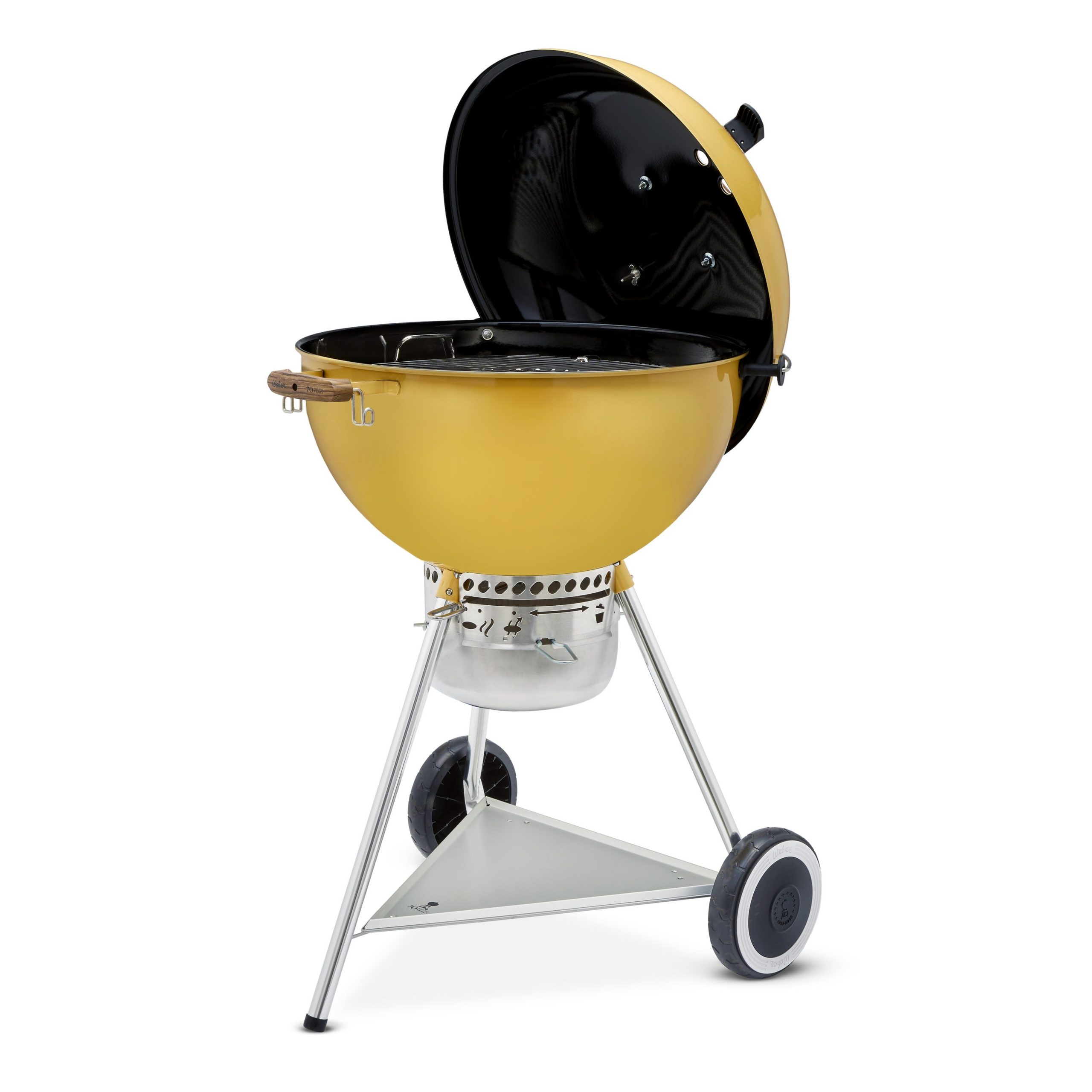Weber 19523001 70th Anniversary Kettle 22-in W Hot Rod Yellow Kettle Charcoal Grill