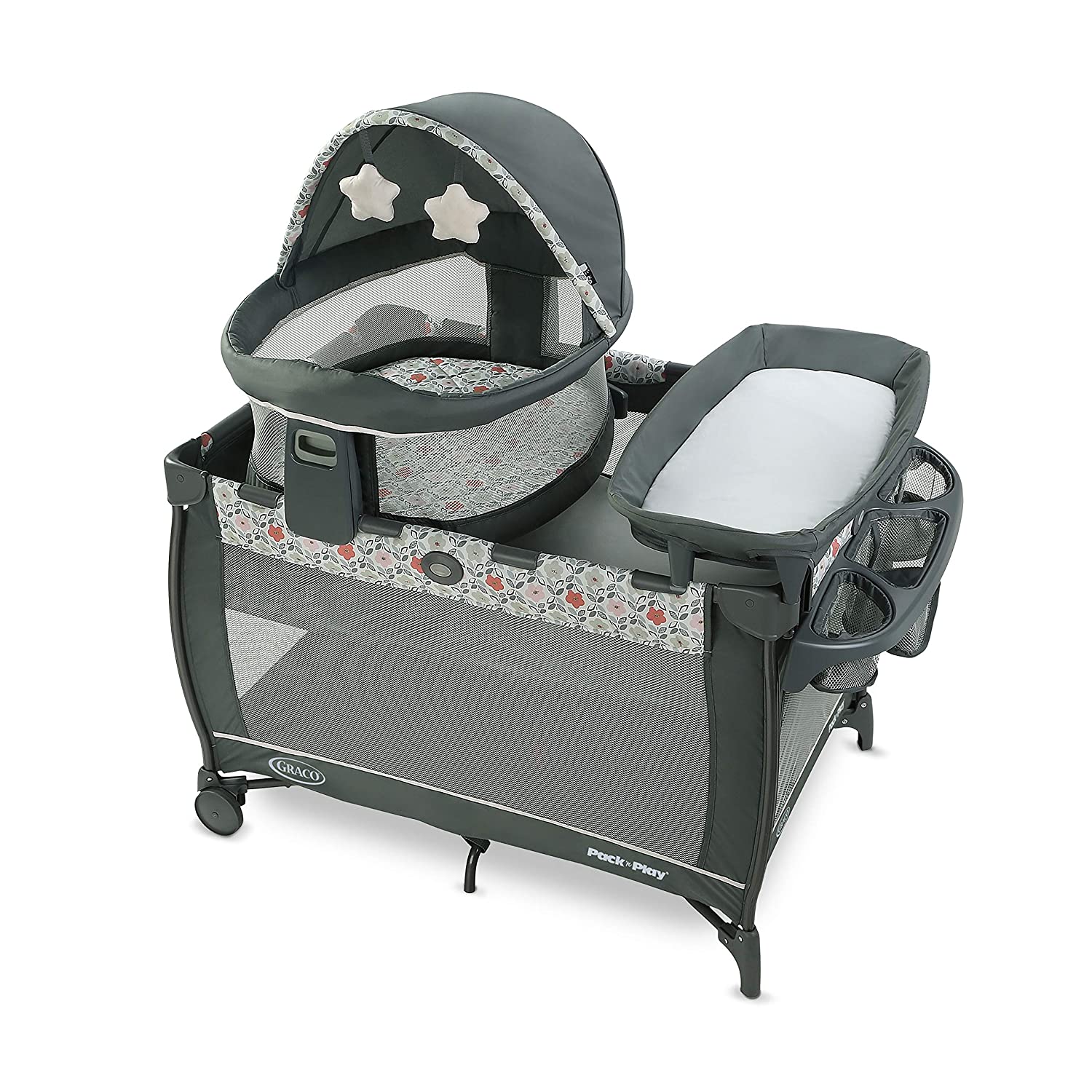 Graco Pack ‘n Play Travel Dome LX Playard | Includes Portable Bassinet. Full-Size Infant Bassinet. and Diaper Changer. Annie