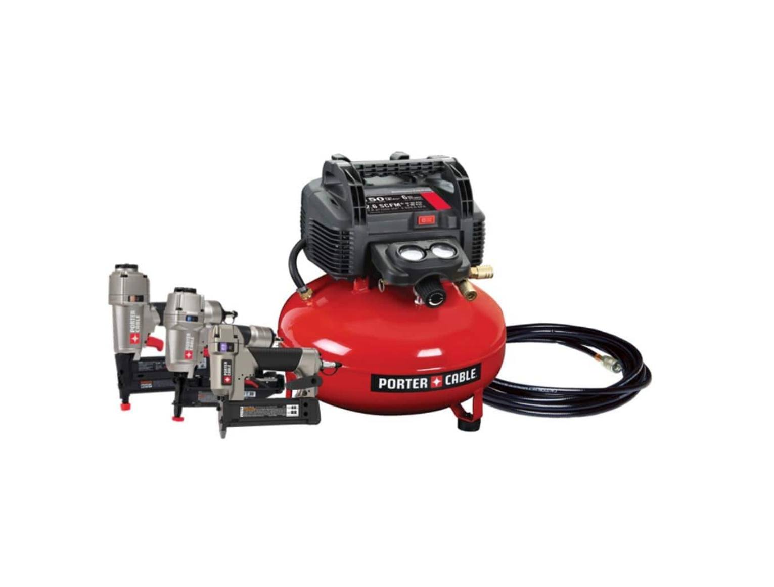 Porter-Cable PCFP3KIT 6 Gal. Portable Electric Air Compressor with 16-Gauge. 18-Gauge and 23-Gauge Nailer Combo Kit (3-Tool)