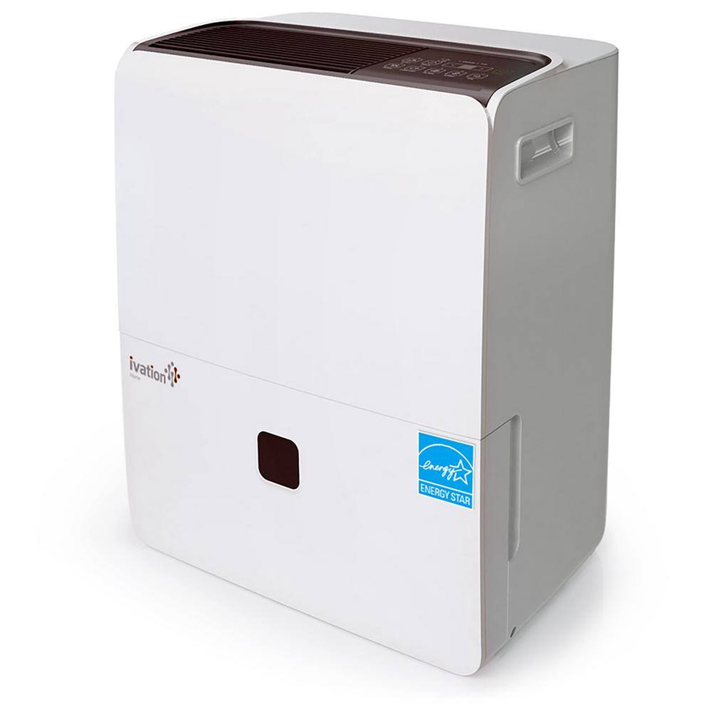Ivation IVALDH95PWWPWH 60 Pint Dehumidifier with Pump. Hose Connector. Programmable Humidity