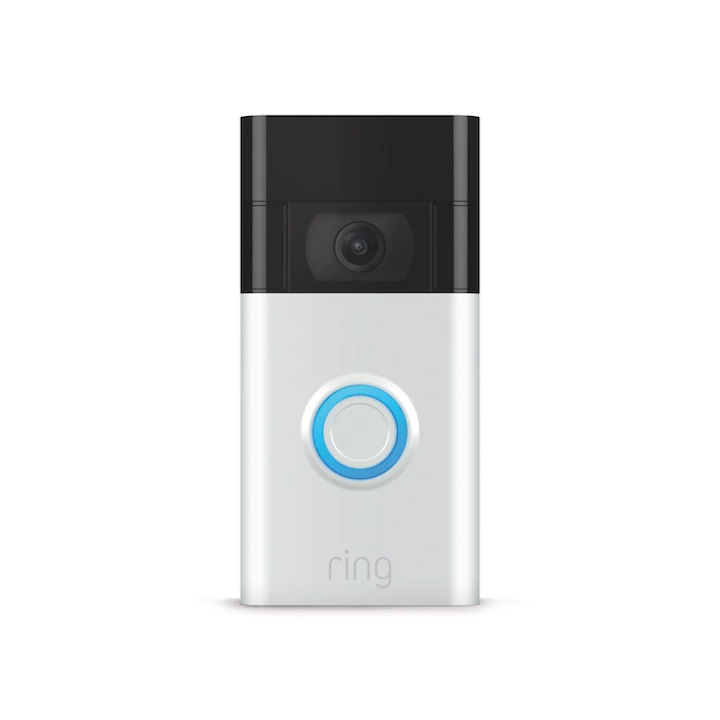 Ring  Video Doorbell - Built in Rechargeable Battery or Hardwired Smart Video Doorbell Camera - Satin Nickel (2020 Release)