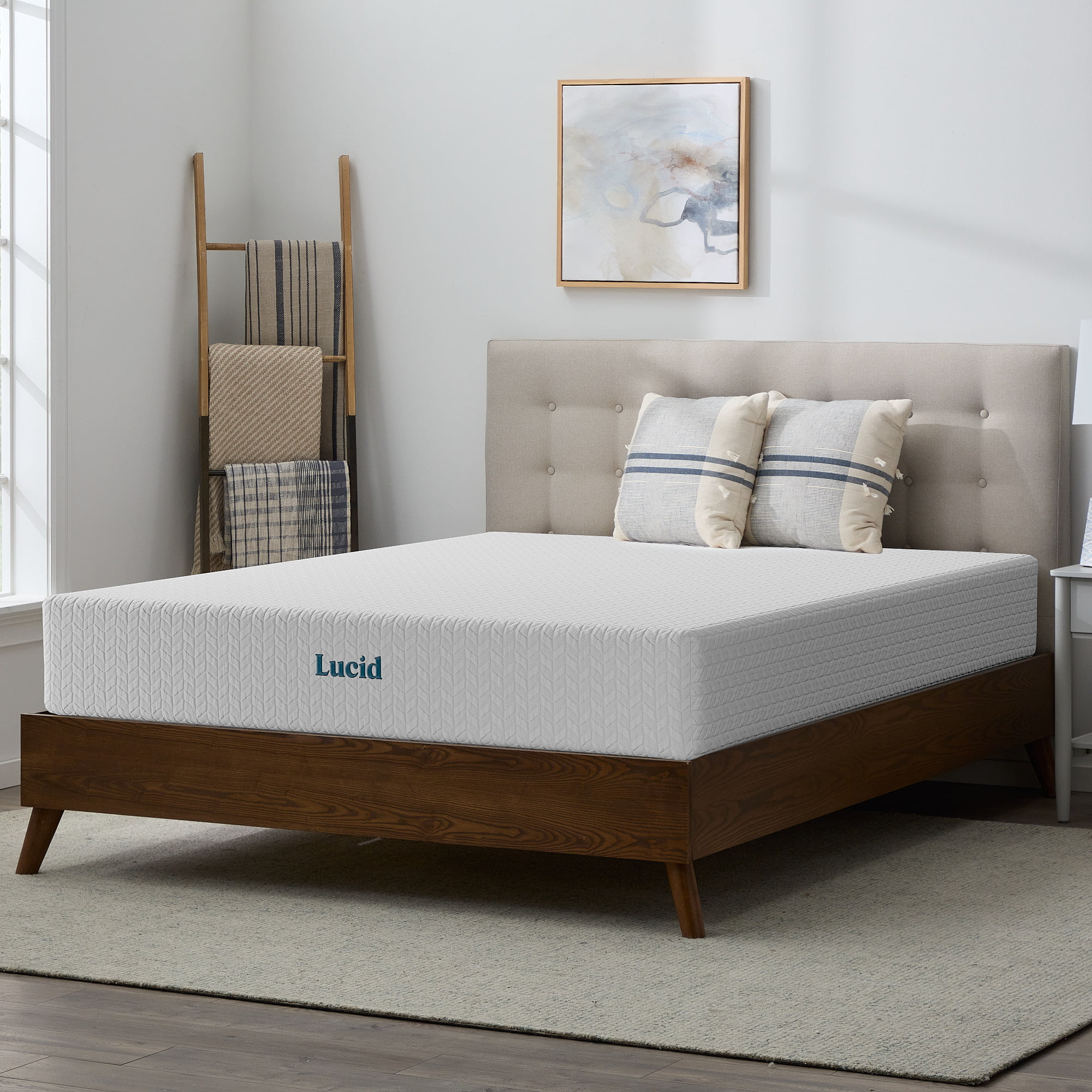 Lucid Refresh 10″ Dual-Layered Gel Memory Foam Mattress. Firm. Queen