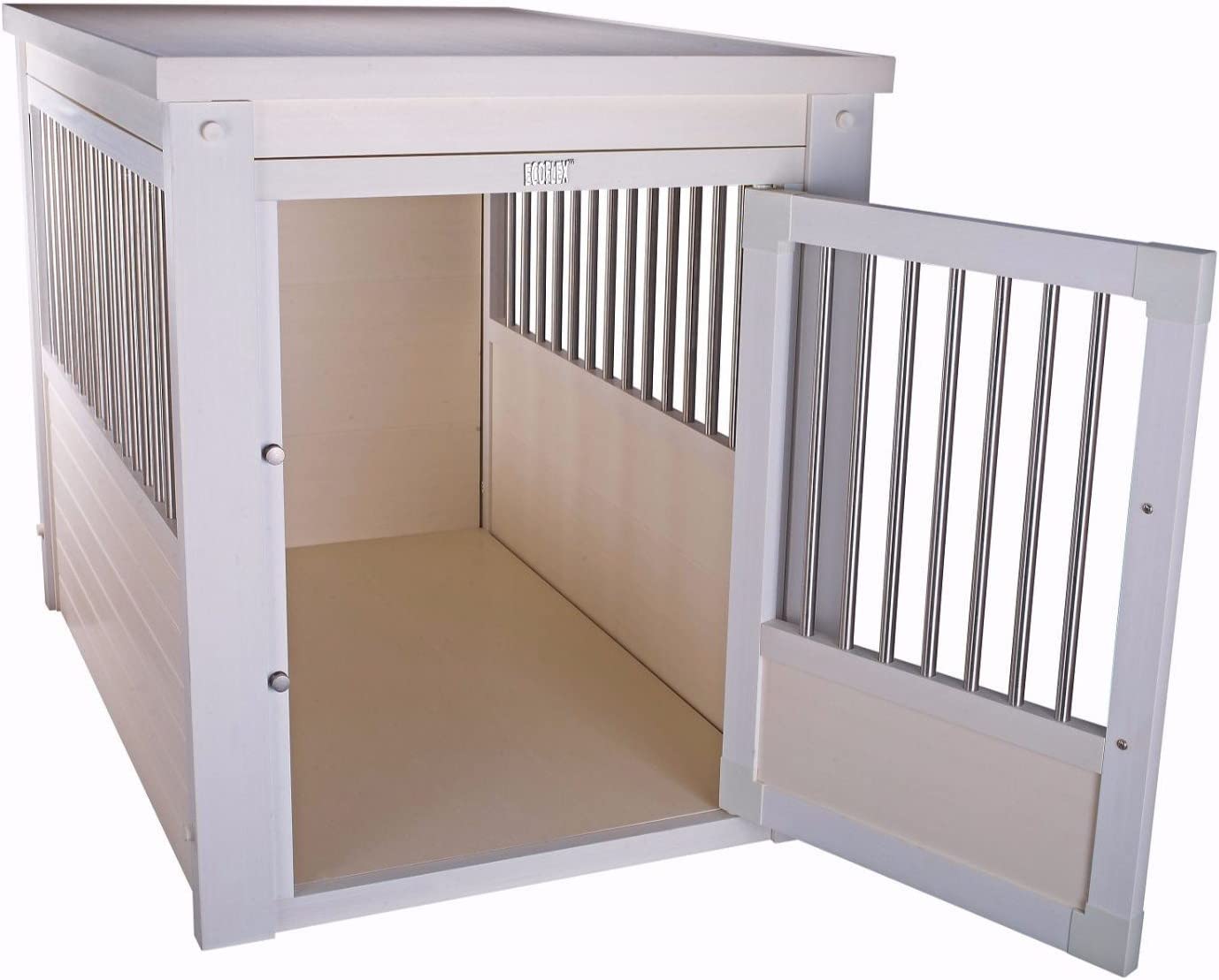 New Age Pet ecoFLEX Pet Crate End Table. X-Large. Antique White