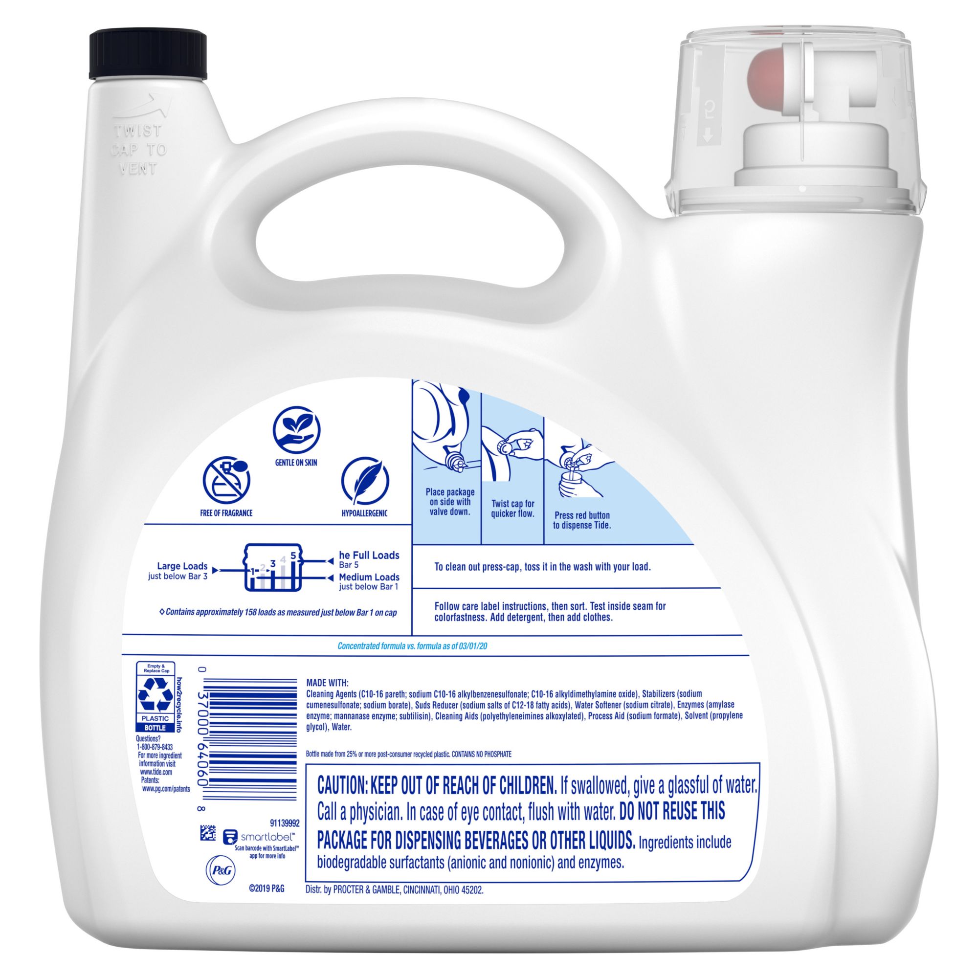 Product of Tide Free and Gentle Liquid Laundry Detergent 208 fl. oz.
