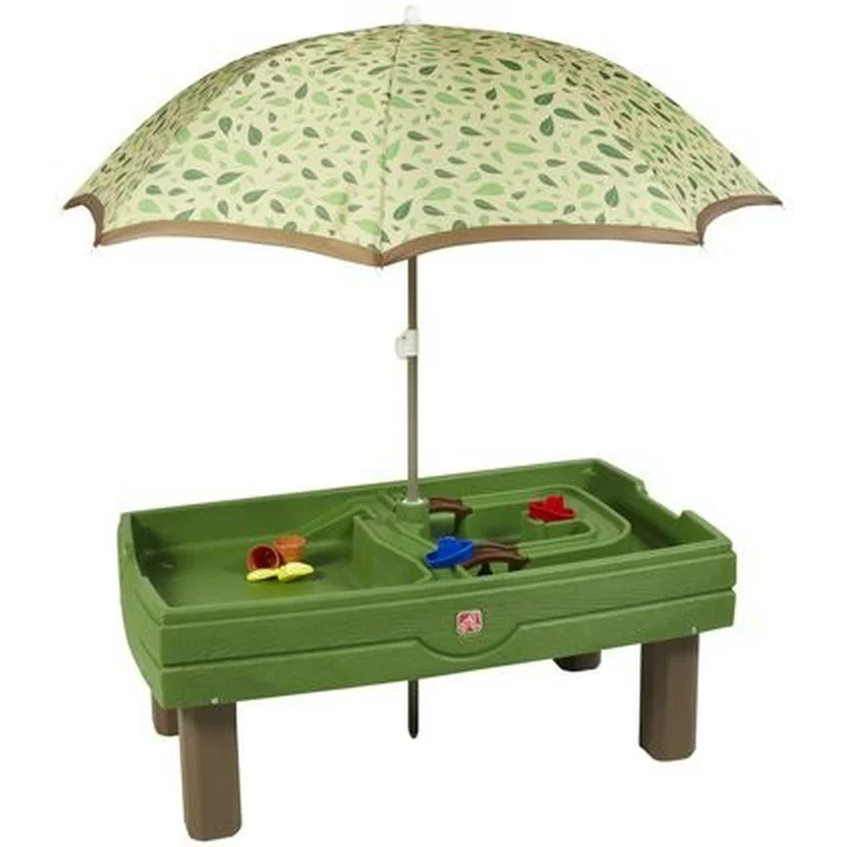 Step2 Naturally Playful Sandbox Kids Water Table Cover and Umbrella