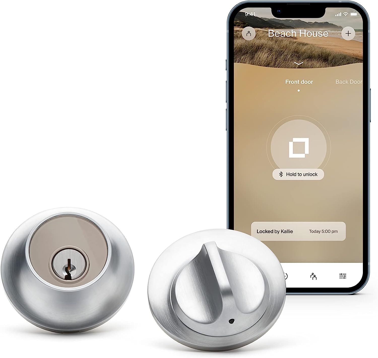 Level Lock Smart Lock. Keyless Entry. Smartphone Access. Bluetooth Enabled. Works with Apple HomeKit - Satin Chrome.4.5 x 2.75 x 2.75 inches