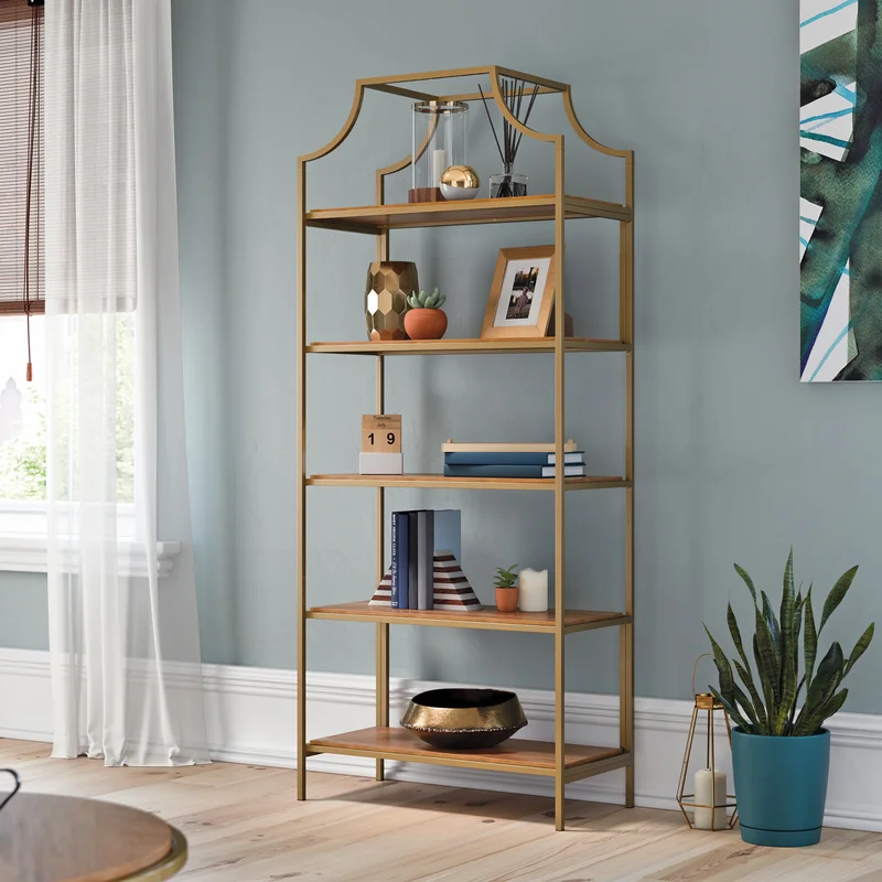 Trent Austin Design Chiasson 70.88” H x 30” W Etagere Bookcase - Sindoori Mango