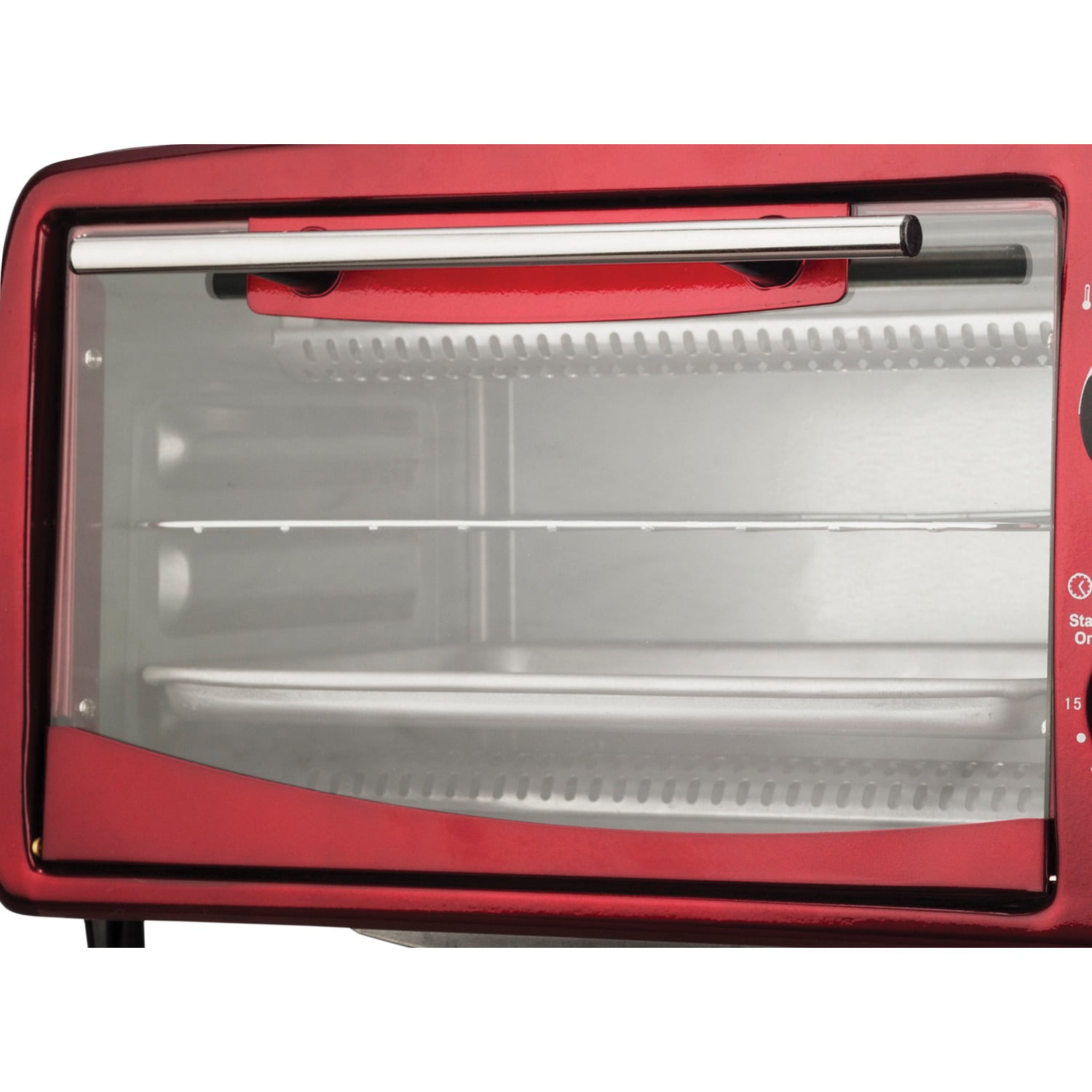Brentwood TS-345R Stainless Steel 4 Slice Toaster Oven. Ruby Red