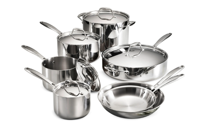 Tramontina Gourmet Tri-Ply Clad 12-Piece Stainless Steel Cookware Set