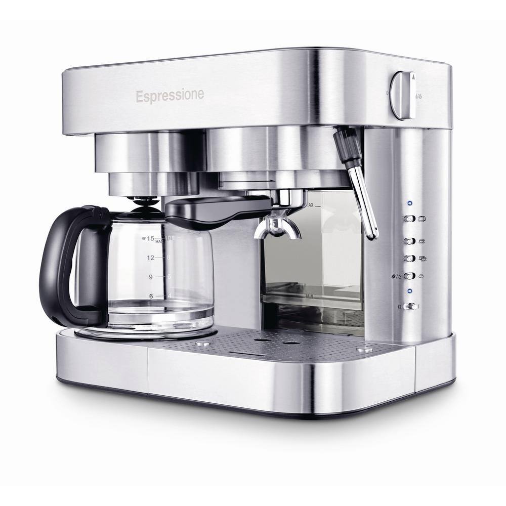 Espressione  10-Cup Stainless Steel Coffee Maker and Espresso Machine