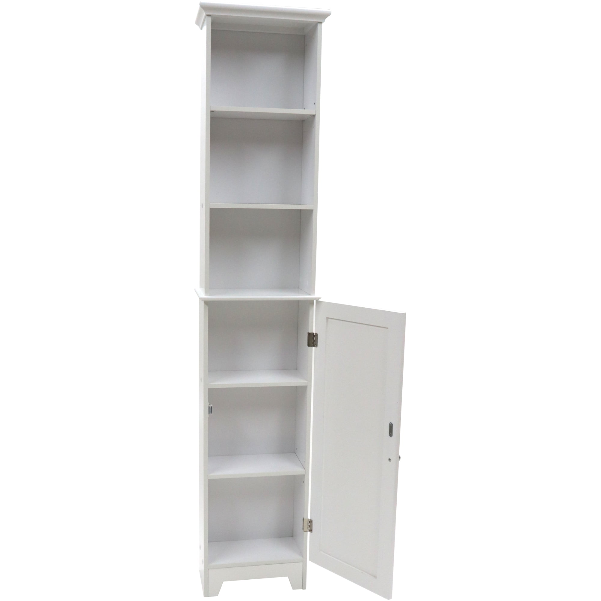 Redmon Shaker Style Tall Floor Shelf with Lower Cabinet