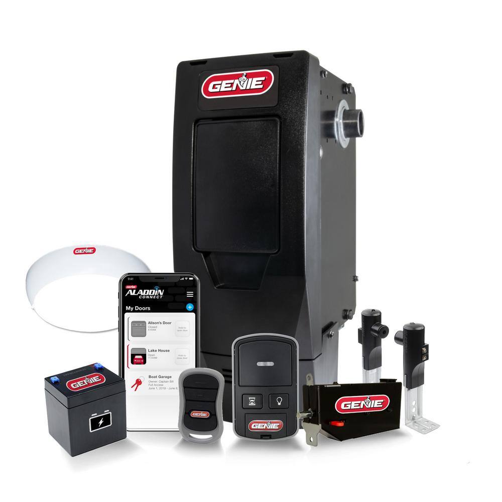 Genie 6172H-B Signature Series Ultra-Quiet Wall Mount Smart Garage Door Opener with Battery Backup. Wi-Fi. Wireless Wall Console