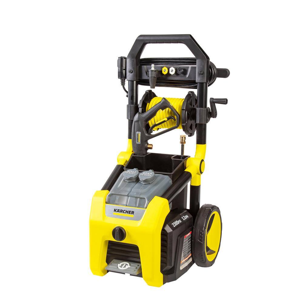 Karcher 1.106-222.0 2300 PSI 1.2 GPM K2300PS Electric Power Pressure Washer with Turbo. 15-Degree. 40-Degree and Soap Nozzles