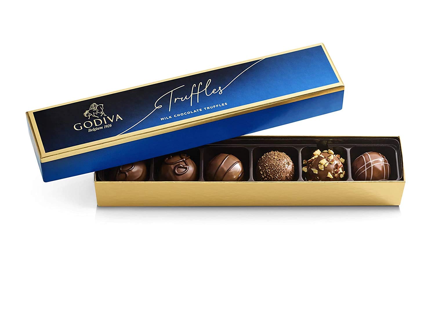 Godiva Chocolatier Truffles Assorted Gift Box. Milk Chocolate. 6 pc.