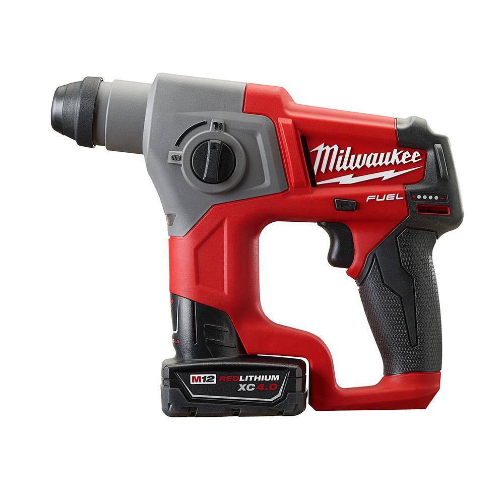 Milwaukee 2416-21XC-2529-20 M12 FUEL 12V Lithium-Ion Brushless Cordless 5/8 in. SDS-Plus Rotary Hammer Kit with M12 FUEL Compact Band Saw