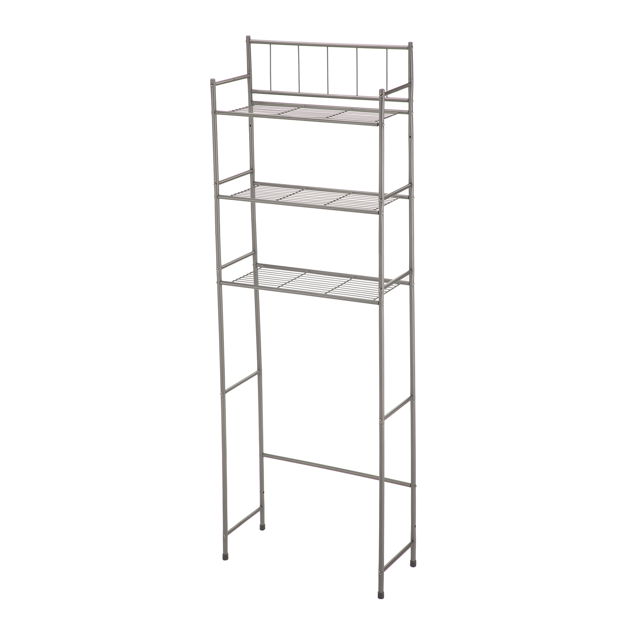 Mainstays 4 Piece Steel Satin Nickel Bath Shelves Set 10 lb Capacity per Shelf