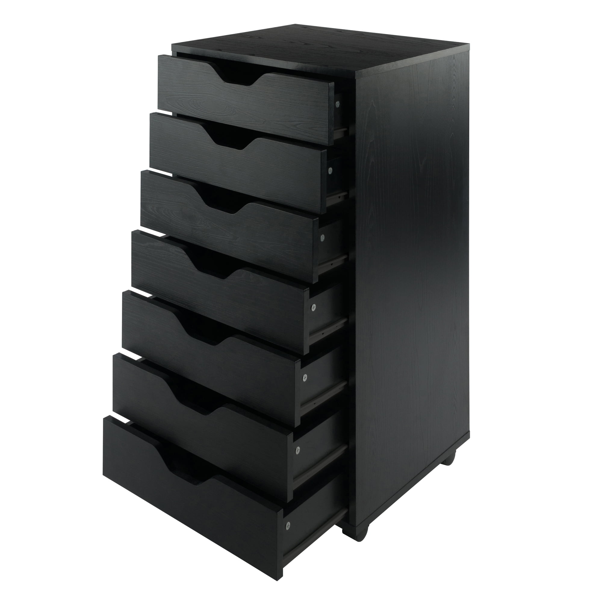Winsome Wood Halifax 7-Drawer Cabinet. Black