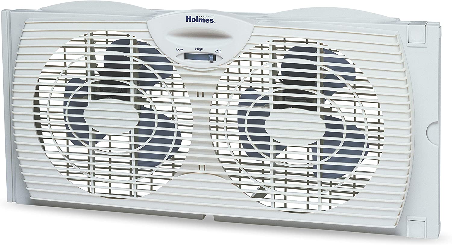 Holmes Window Fan with Twin 6-Inch Reversible Airflow Blades. White