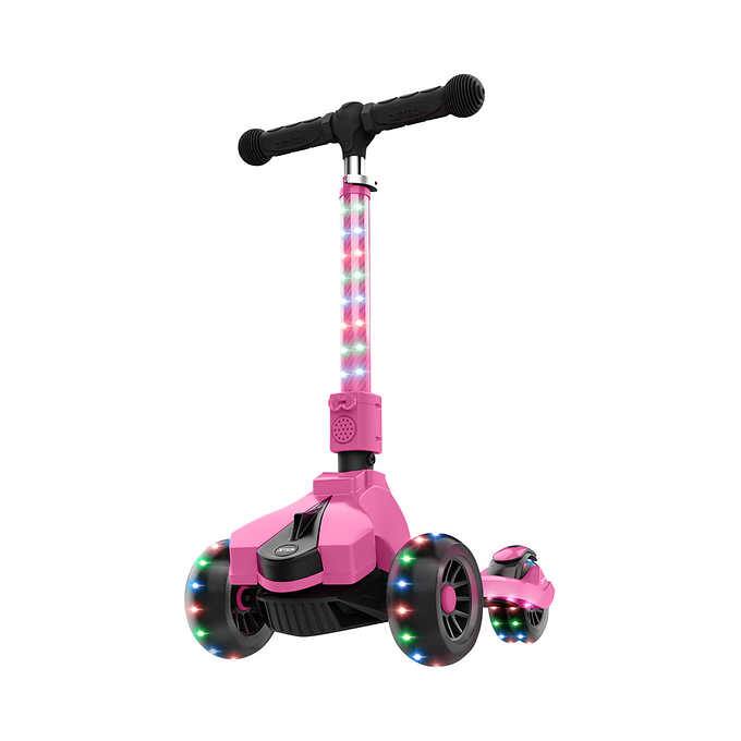 Jetson Saturn 3 Wheel Light-up Folding Kick Scooter Pink