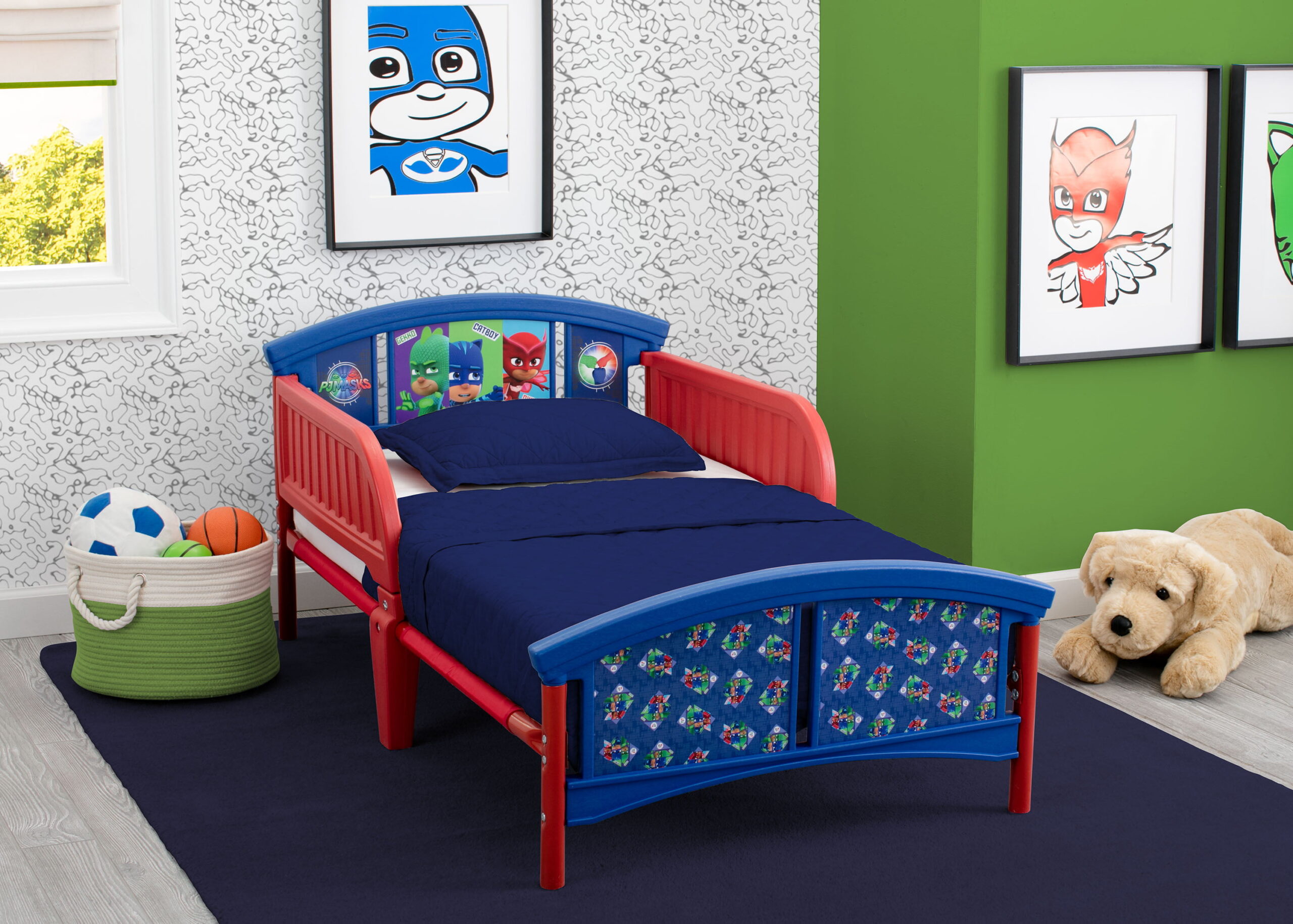 Delta Children PJ Masks Plastic Toddler Bed. Red and Blue