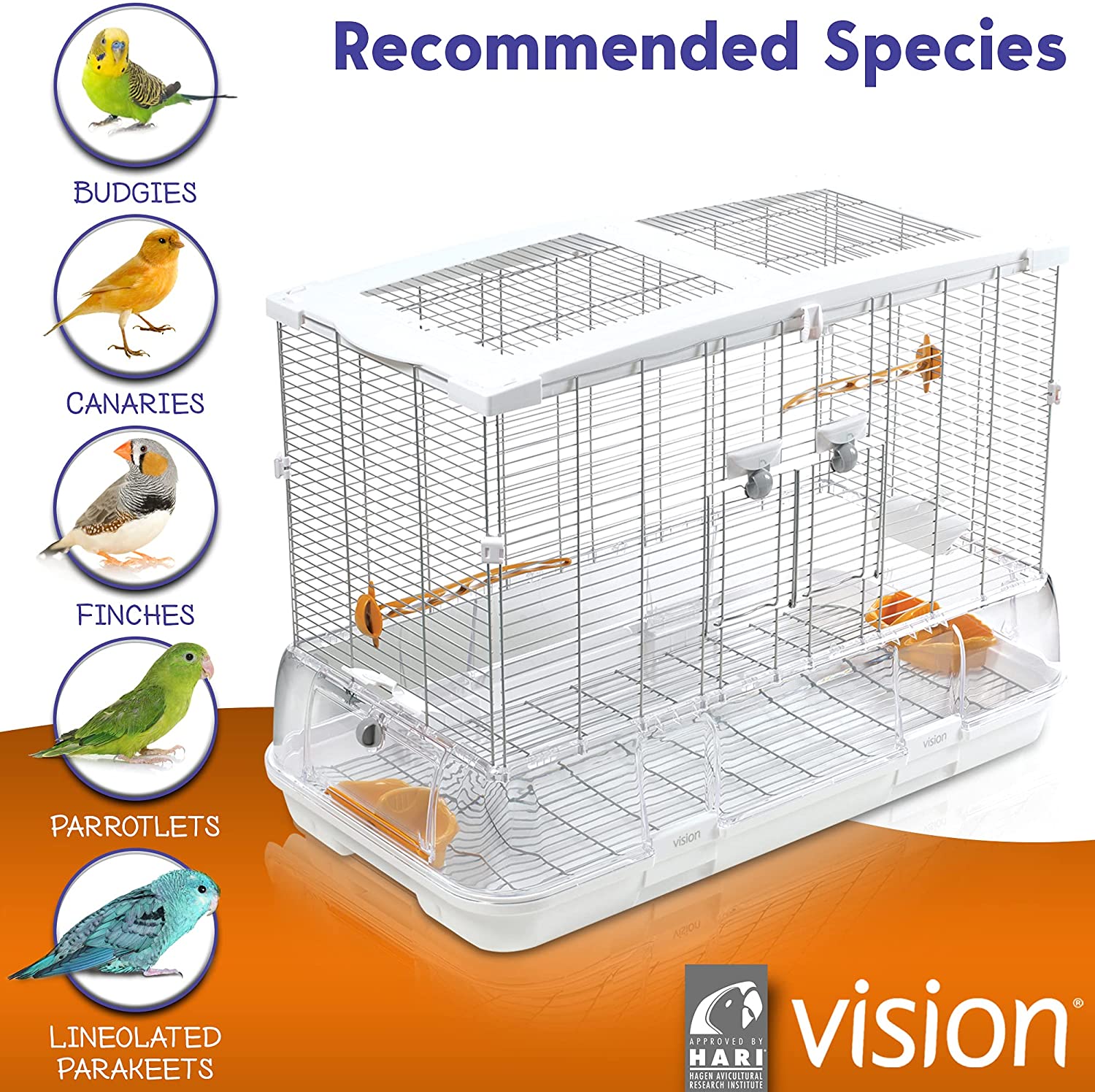Vision Wire Bird Cage. Bird Home for Parakeets. Finches and Canaries. Large