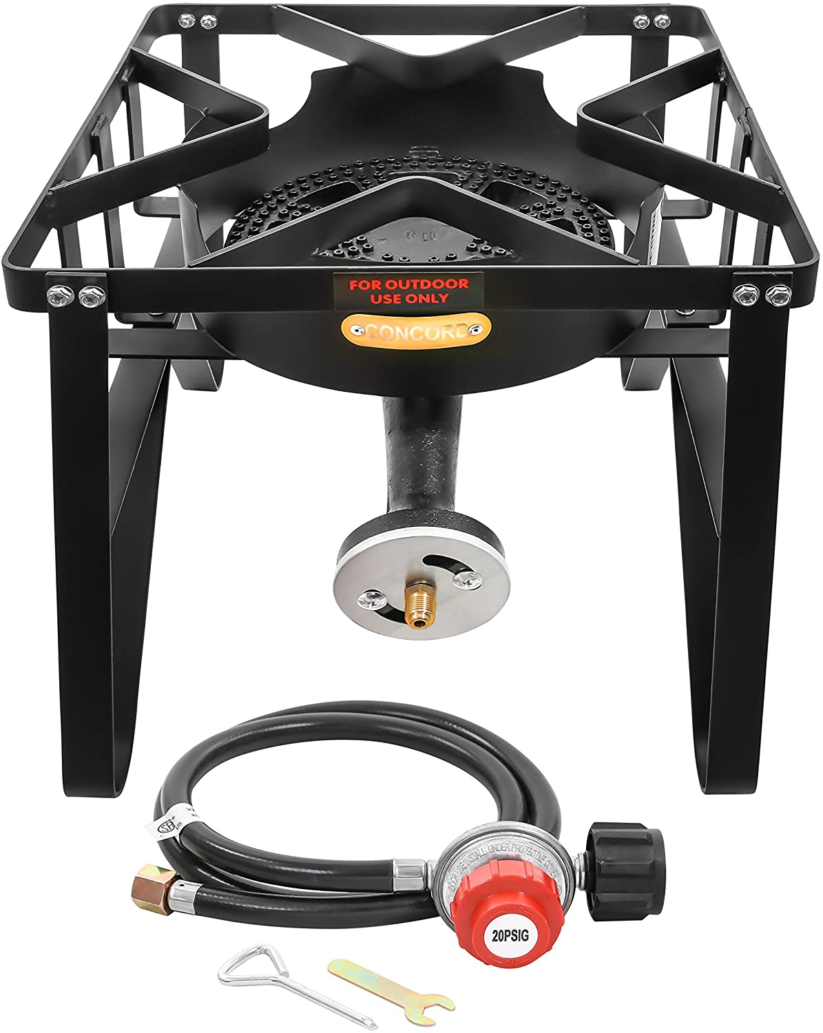 Concord Deluxe Banjo Single Propane Burner. 200.000 BTU Portable Outdoor Stove