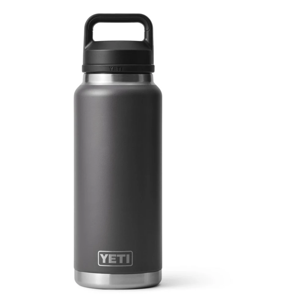 YETI Rambler 36 oz Bottle. Charcoal. Vacuum Insulated. Stainless Steel with Chug Cap