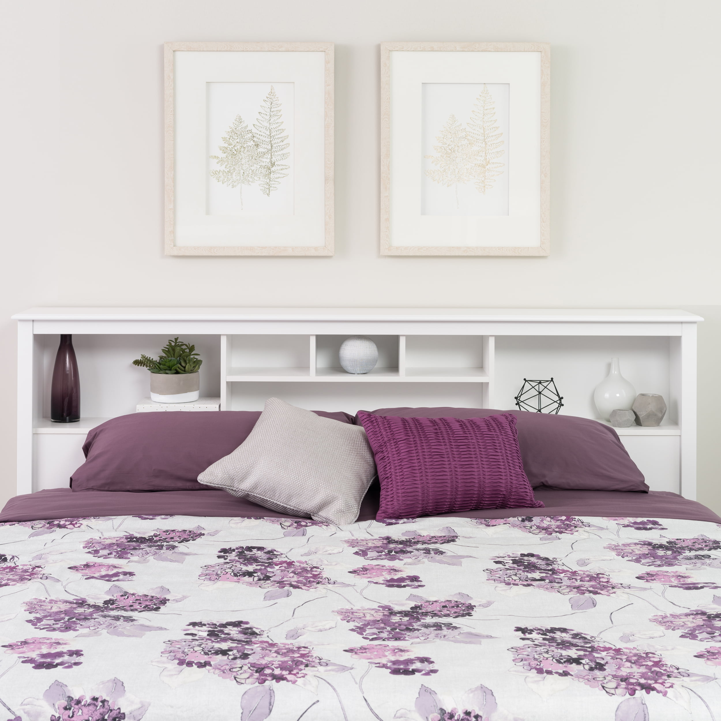 Prepac Monterey White King Bookcase Headboard