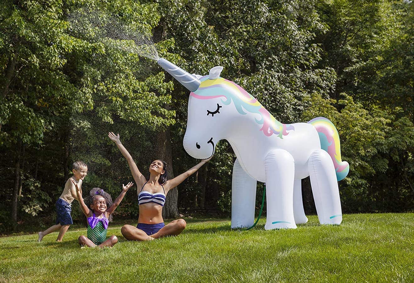 BigMouth Inc. Ginormous Inflatable Magical Unicorn Summer Yard Sprinkler. Stands Over 6 Feet Tall. Perfect for Summer Fun