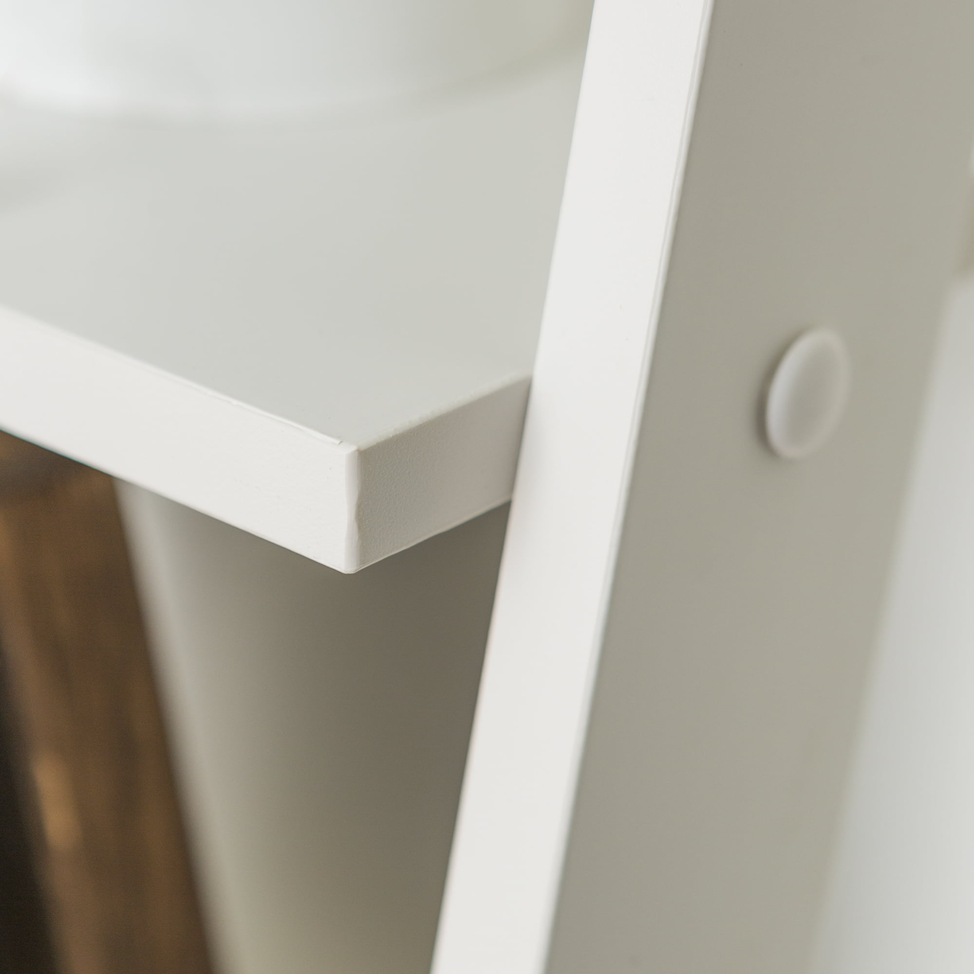 Manor Park 4-Shelf Wood Leaning Ladder Bookcase. White