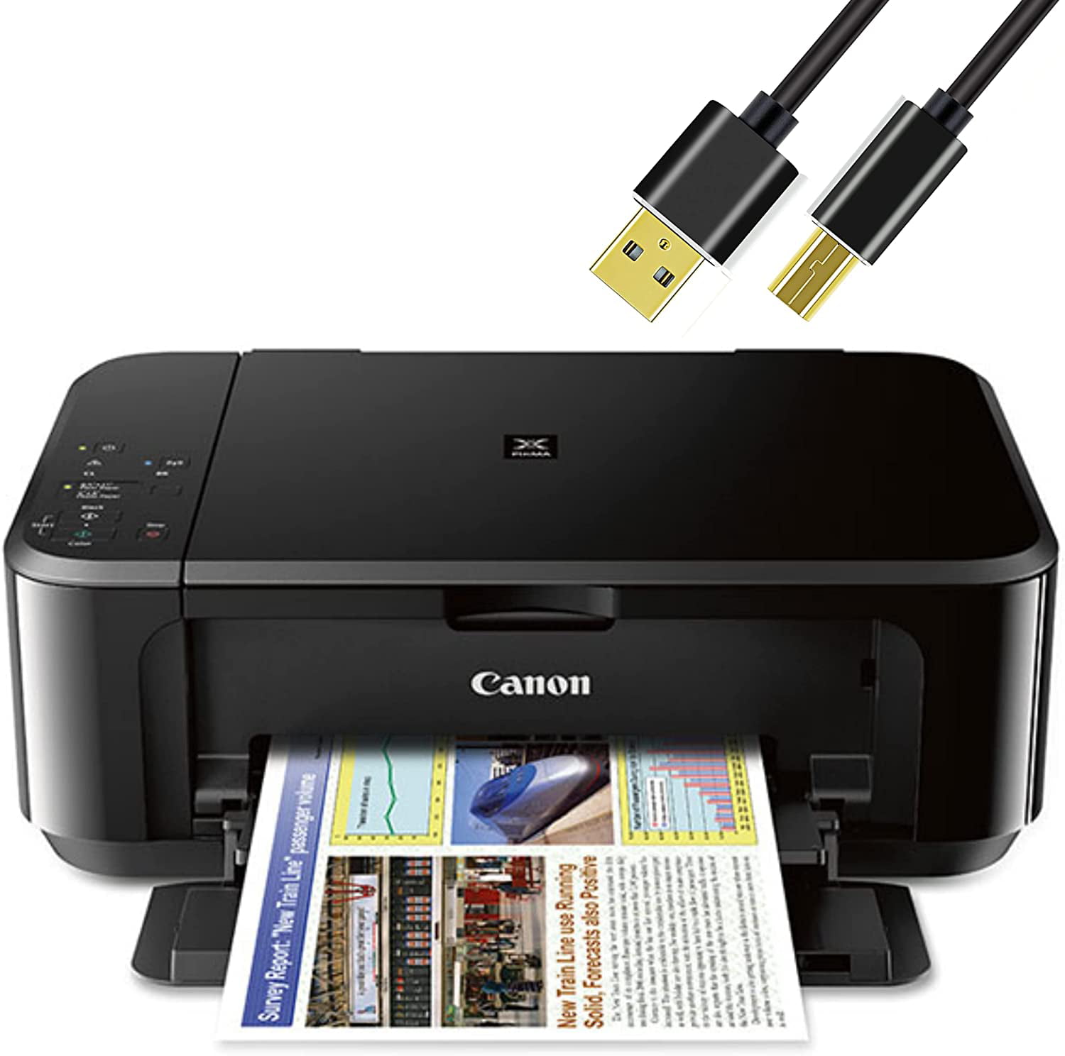 Canon Wireless Color Inkjet Printer Print Copy Scan and Mobile Device Printing. USB Connect. Black