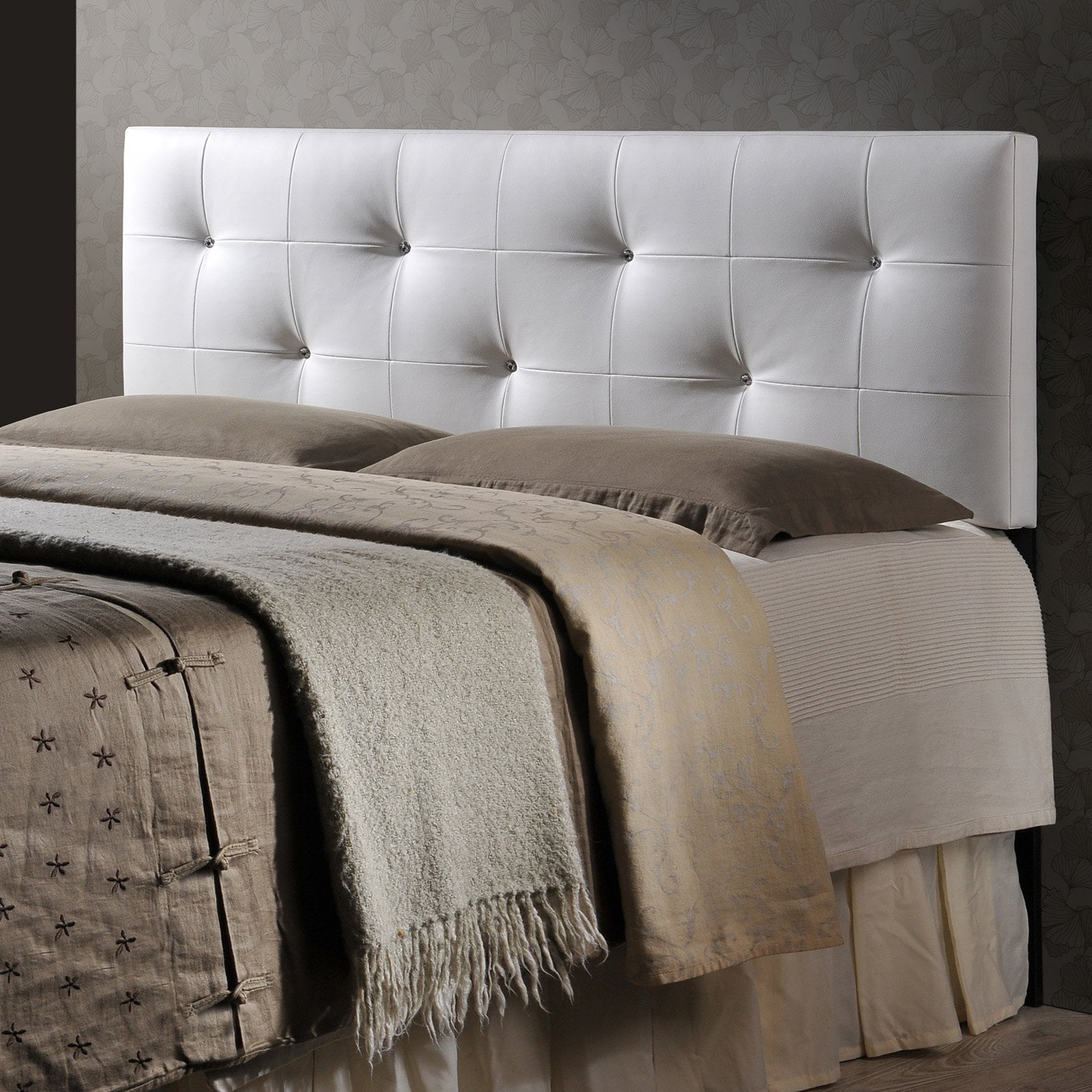 Baxton Studio Kirchem Upholstered Full White Headboard