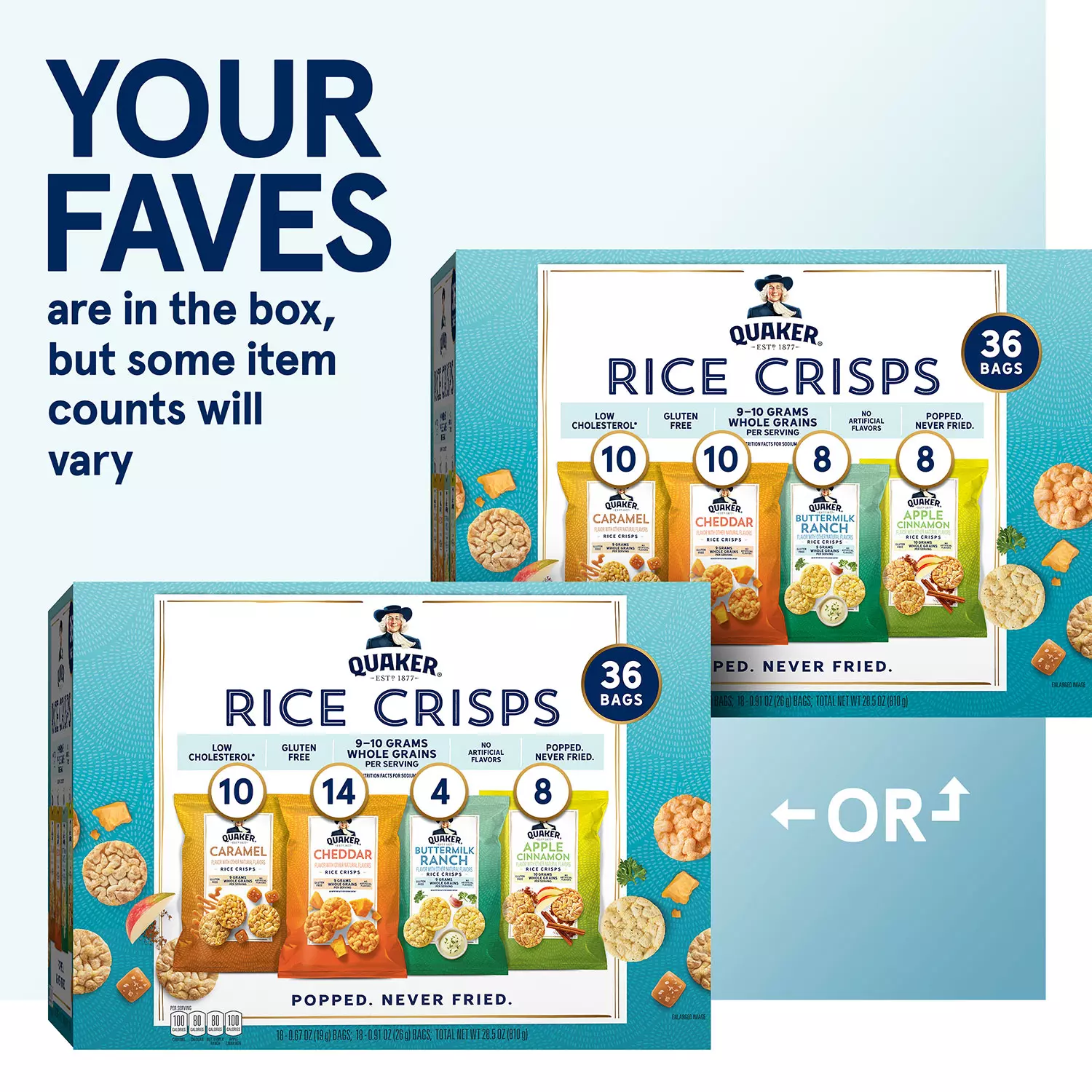 Quaker Rice Crisps Variety Pack (36 pk.)