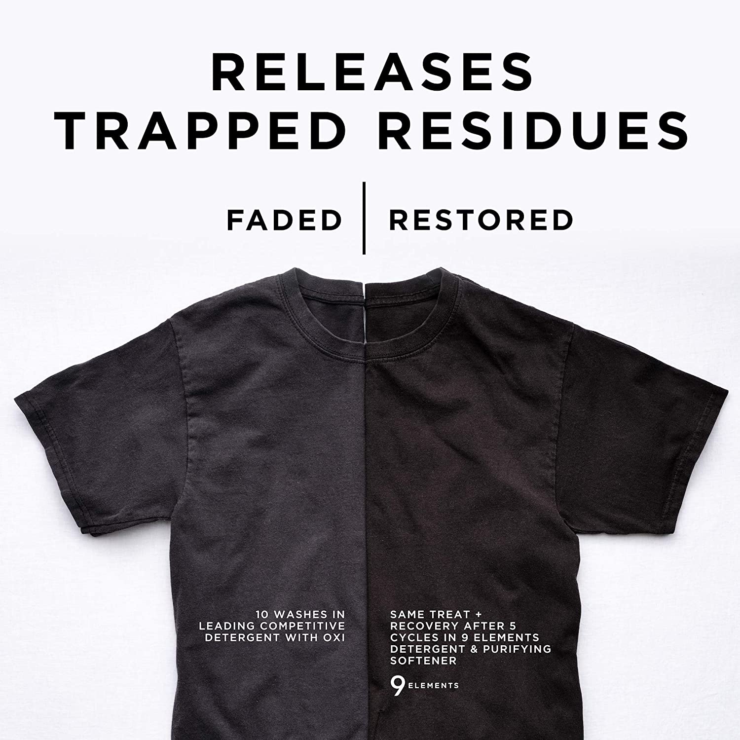 9 Elements Liquid Purifying Softener. Eucalyptus Scent. 67 Ounce. Clear