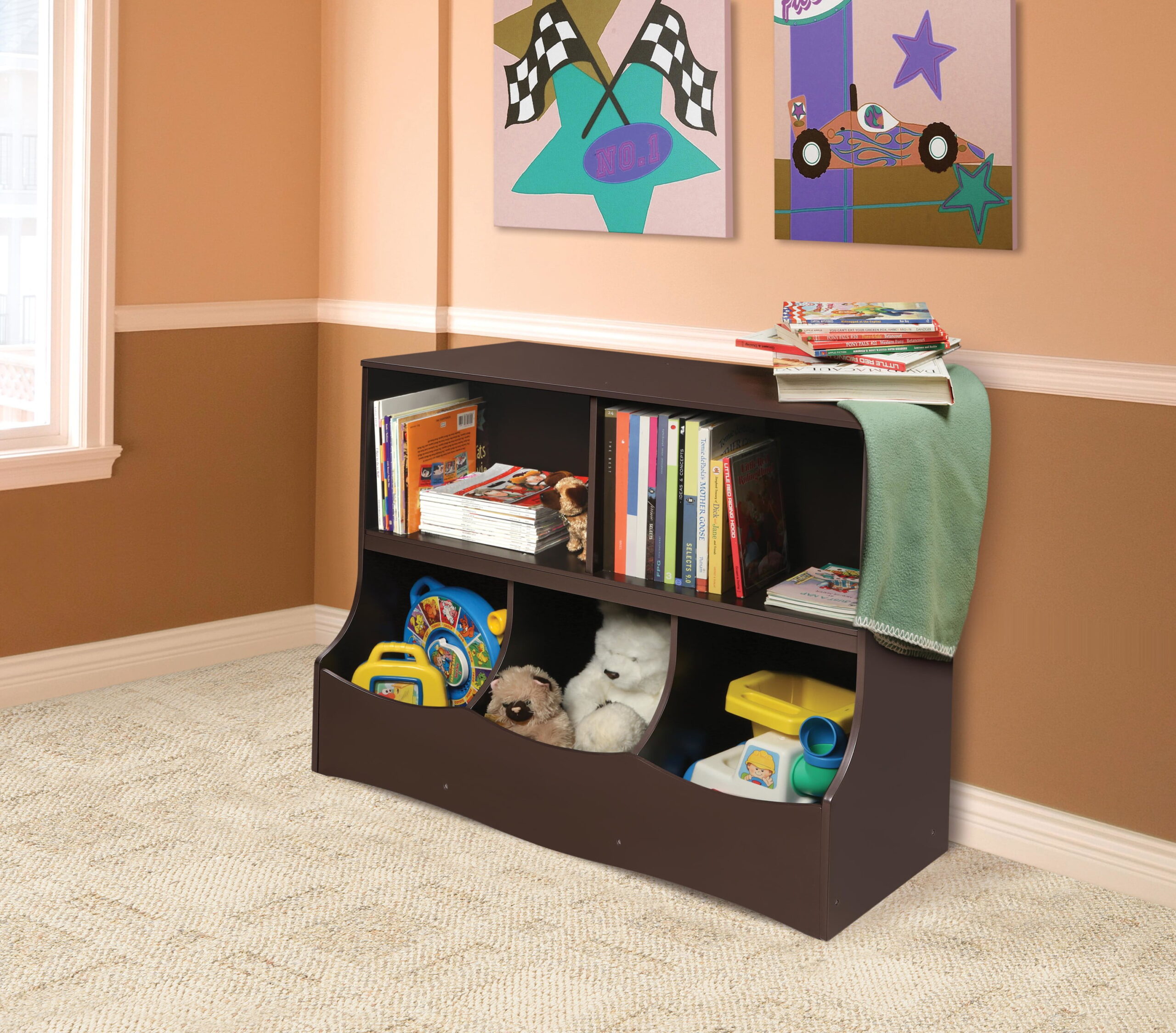 Badger Basket Multi-Bin Storage Cubby - Espresso