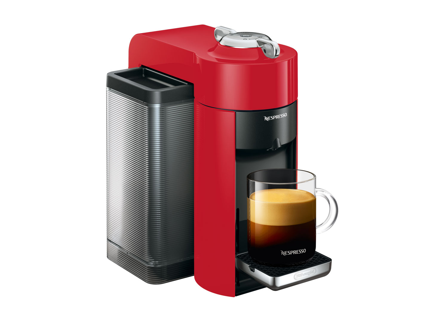 Nespresso Vertuo Coffee and Espresso Machine by De-Longhi. Red