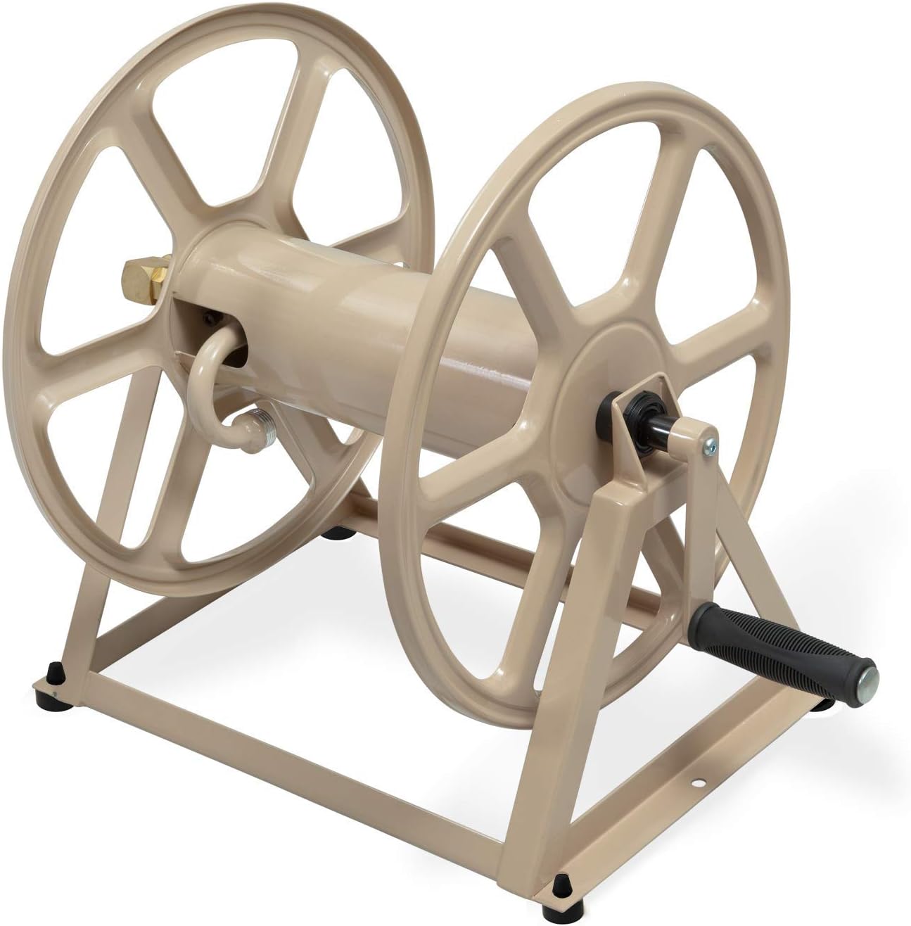 Liberty Garden 709 Steel Wall/Floor Mounted Hose Reel. Holds 200-Feet of 5/8-Inch Hose - Tan