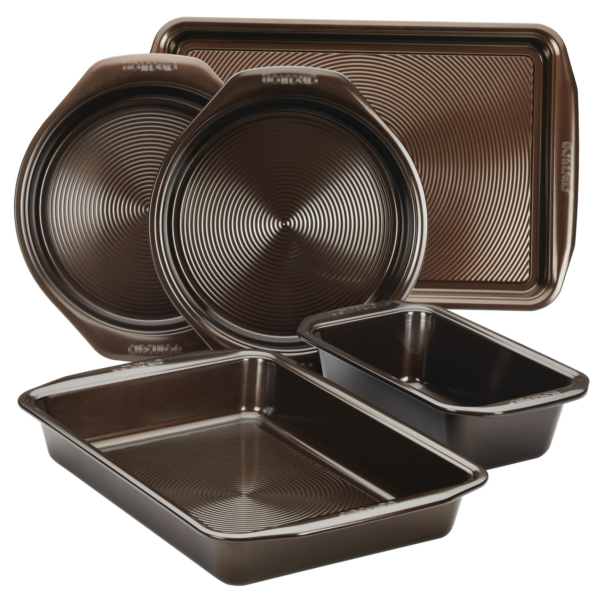 Circulon 5 Piece Nonstick Steel Bakeware Set - Chocolate