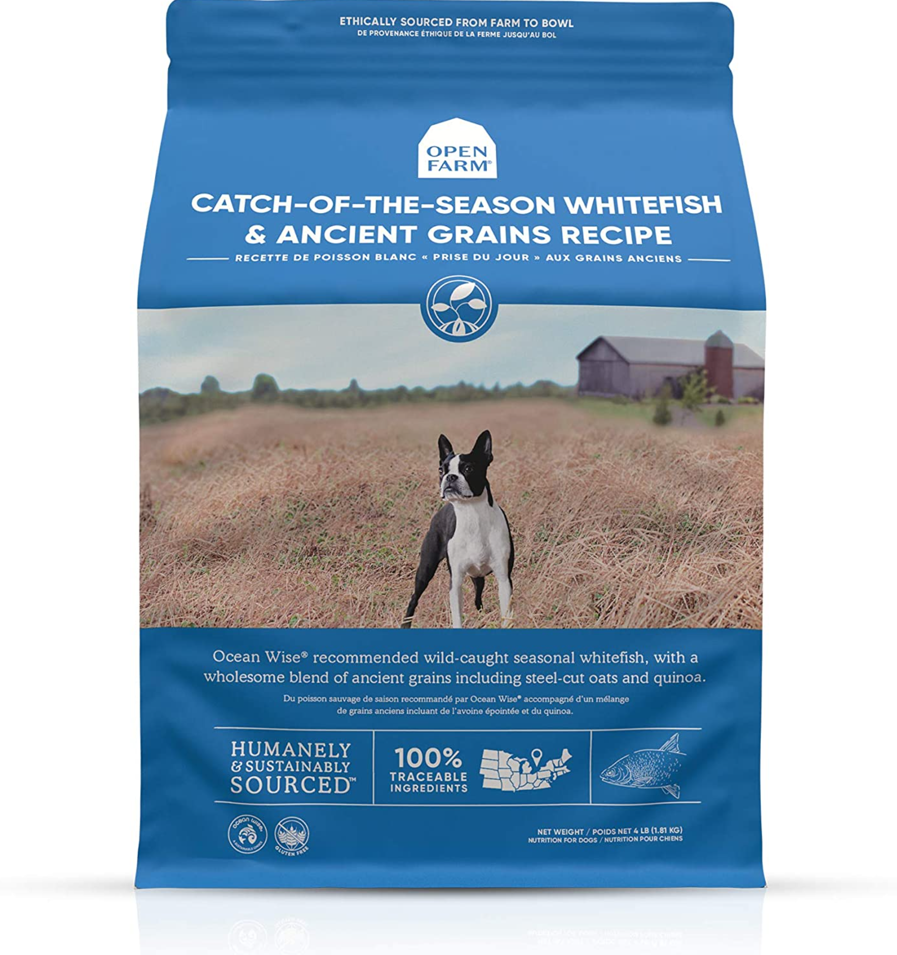Open Farm Catch of the Season Whitefish & Ancient Grains Dry Dog Food 22 Pound (Pack of 1)