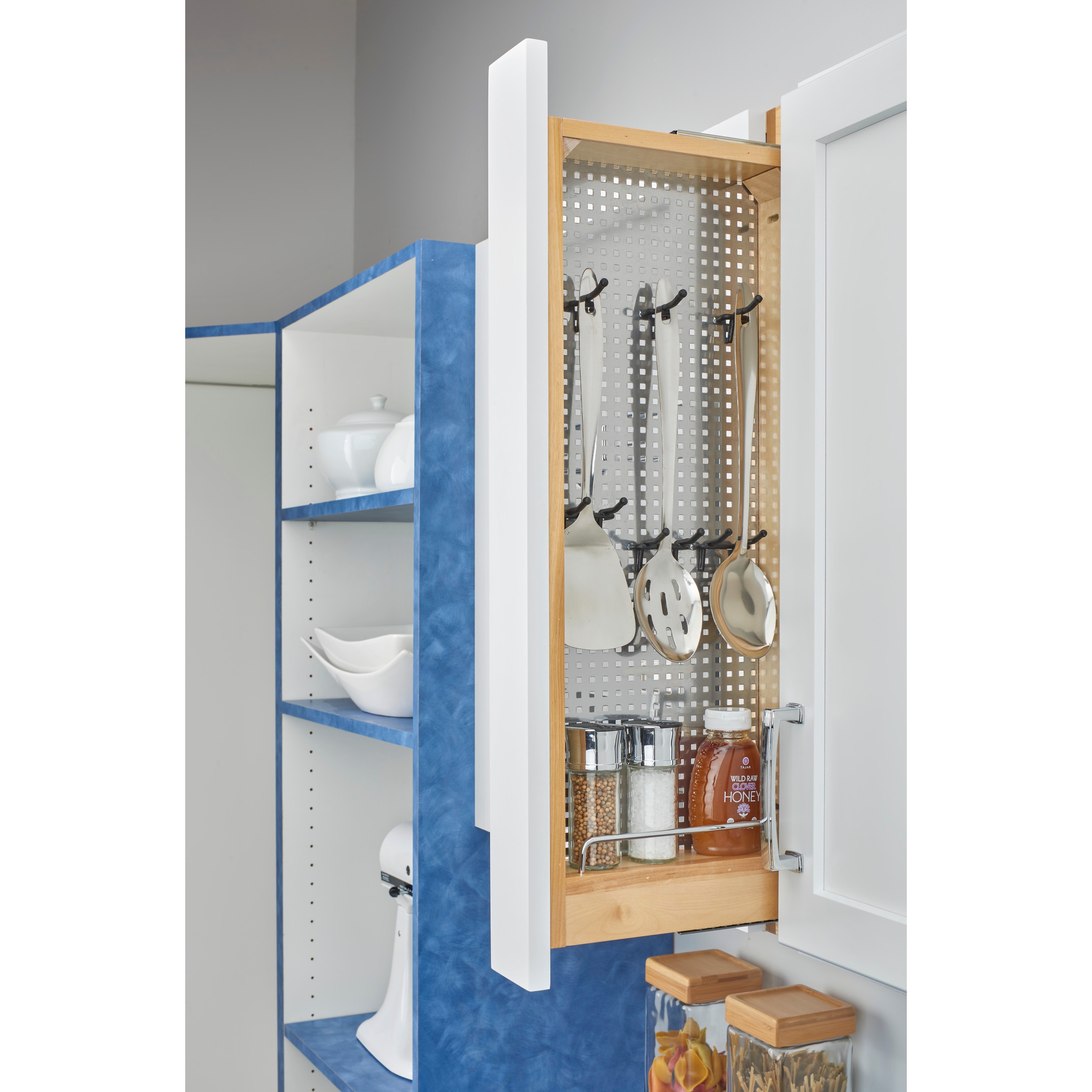 Rev-A-Shelf 3-in W x 30-in H 1-Tier Cabinet-mount Wood Sliding Shelf Kit
