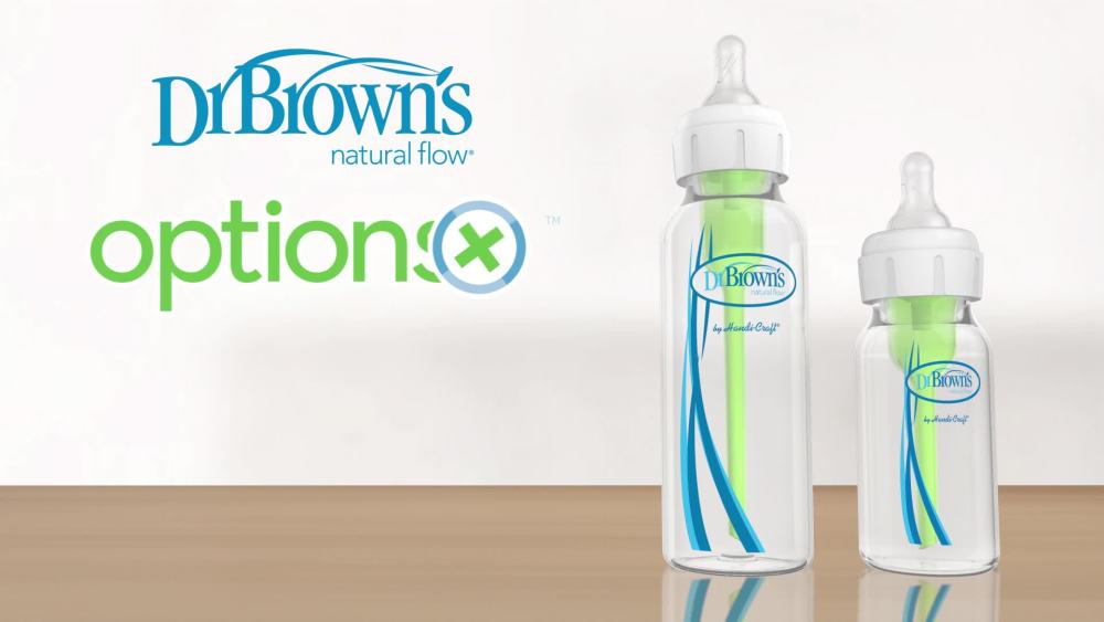 Dr. Brown-s 8 oz/250 ml Options+ Narrow Anti-Colic Baby Bottle with Happy Paci. 3-Pack