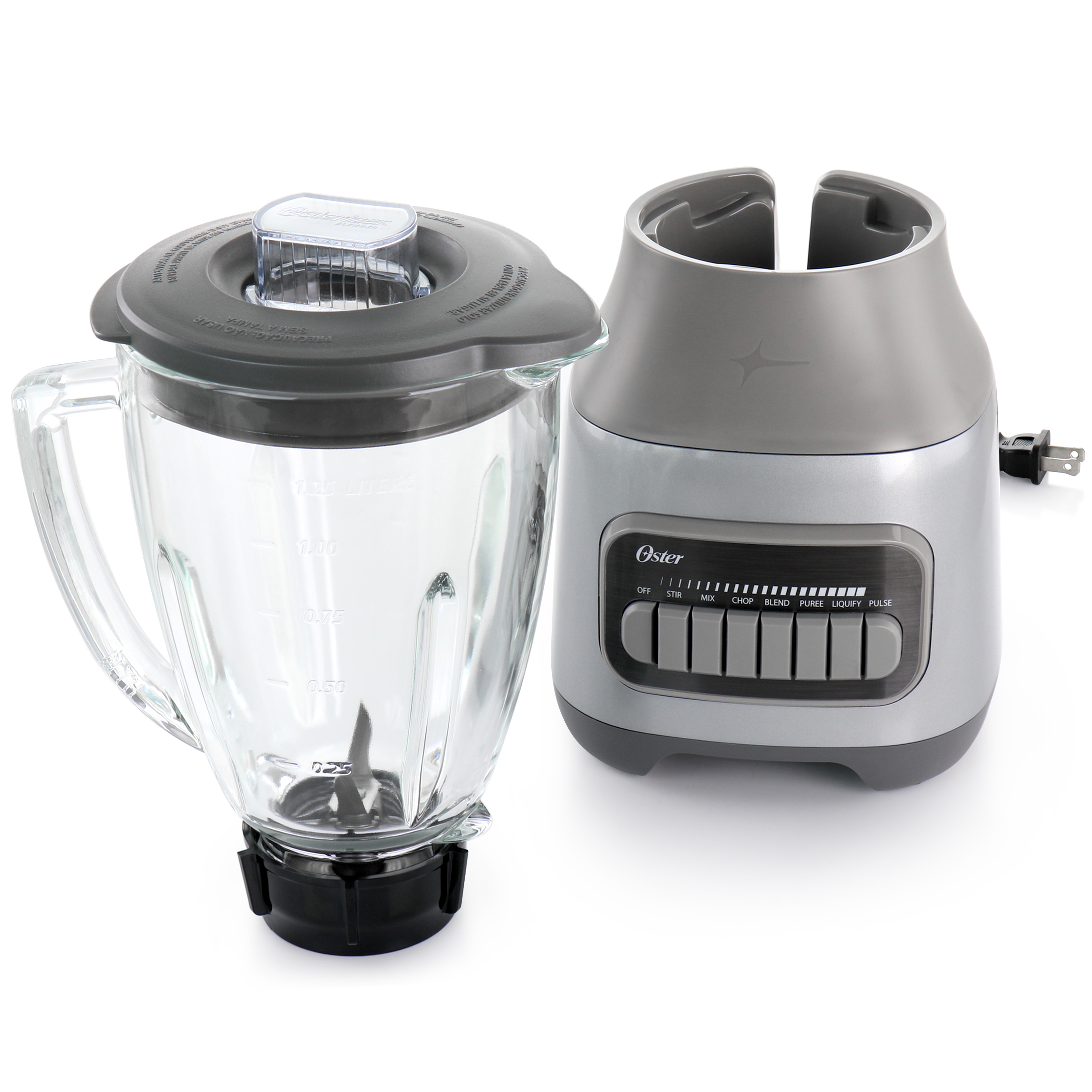 Oster Pulverizing 800 Watts 6 Cup Power Blender in Gray with High Speed Motor