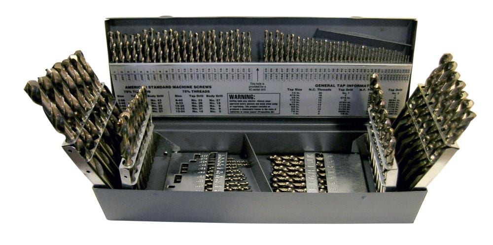 CLE-LINE 115-Piece Assorted Cobalt Twist Drill Bit Set