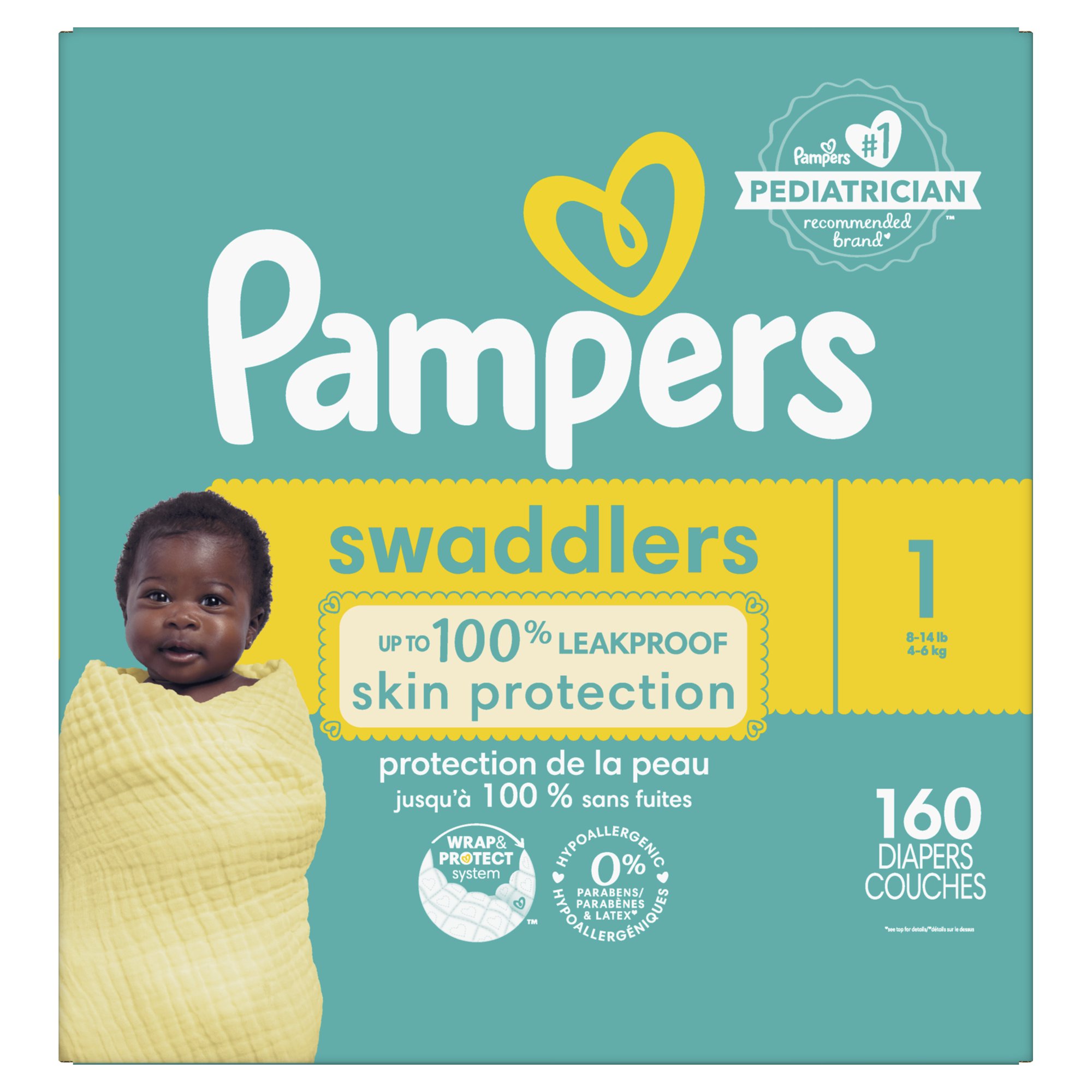 Pampers Swaddlers Newborn Diapers Size 1 160 Count