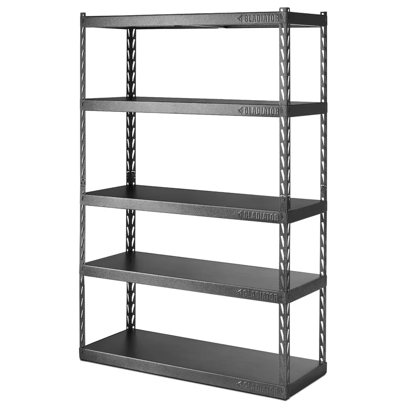 Gladiator GARK485TGG 5-Tier Steel Garage Storage Shelving Unit with EZ Connect (48 in. W x 72 in. H x 18 in. D)