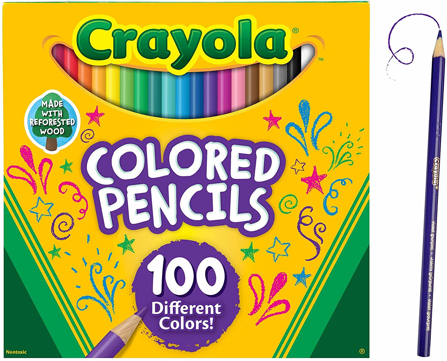 Crayola Colored Pencils Adult Coloring Set. 100 Count